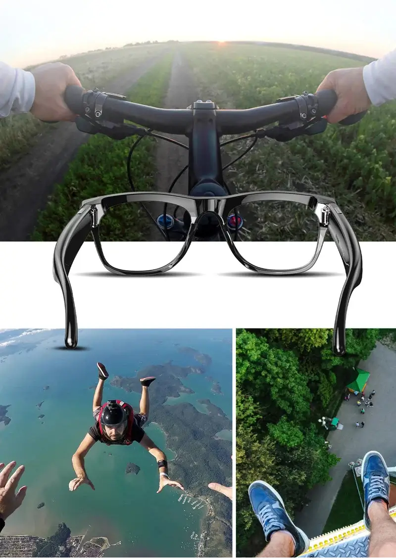 8K Smart Glasses with Voice Assistant Fiiecogee front view showing sleek design