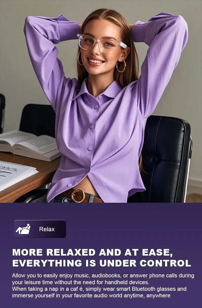 Smart Glasses with Bluetooth Audio