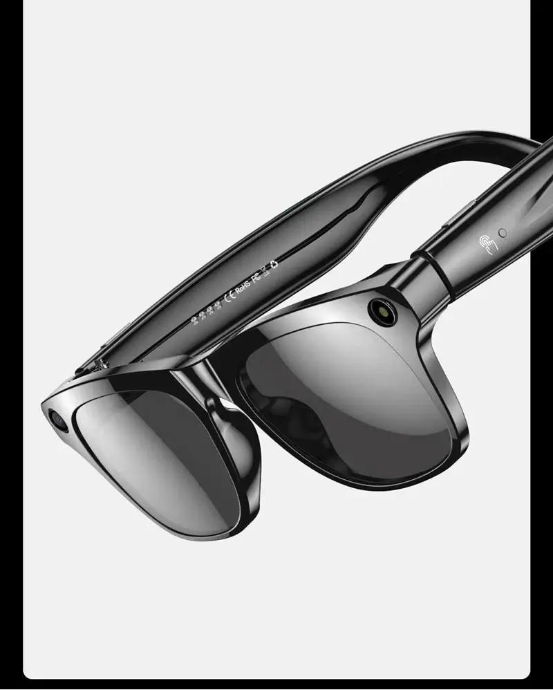 Smart Glasses by Fiiecogee 4K HD with Bluetooth and Voice Assistant – side angle view